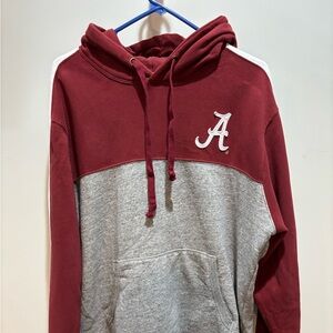 Vintage Alabama Crimson Tide Men's Red and Gray Hoodie